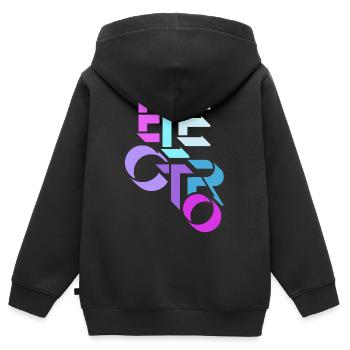 Electro Muisk, DJ, House Elektro Charts - Kinder Premium Organic Zip Hoodie - Schwarz - Hinten - AI Model Kid Male (0cm)