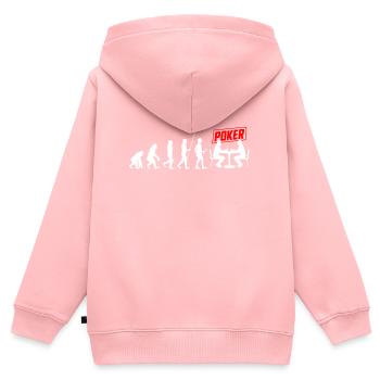 Poker card game Casino Texas Hold'em Spades Bluff - Kids Premium Organic Zip-up Hoodie - rose - Back - AI Model Kid Female (0cm)