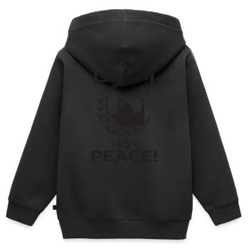 Islam - Kinder Premium Organic Zip Hoodie - Schwarz - Hinten - AI Model Kid Male (0cm)