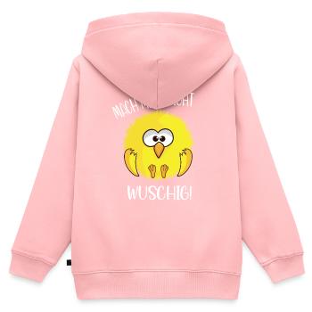 Flauschiges Küken mach mich nicht wuschig - Kinder Premium Organic Zip Hoodie - Rosa - Hinten - AI Model Kid Female (0cm)