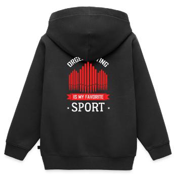 Orgelspieler Kirche Orgel Musiker Orgelbauer - Kinder Premium Organic Zip Hoodie - Schwarz - Hinten - AI Model Kid Male (0cm)