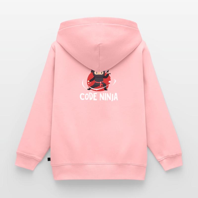 Programmation code ninja Sweat Premium à capuche zippé enfant bio