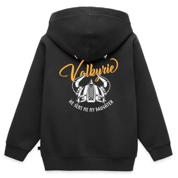 Viking sayings, Vikings, Odin and Valkyre - Kids Premium Organic Zip-up Hoodie - black - Back - AI Model Kid Male (0cm)