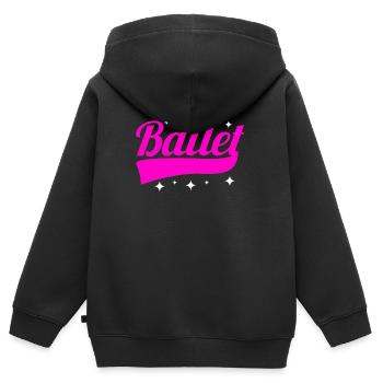 ballet - Sweat Premium à capuche zippé enfant bio - noir - Dos - AI Model Kid Male (0cm)