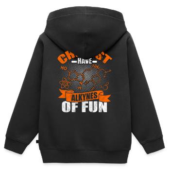chimie - Sweat Premium à capuche zippé enfant bio - noir - Dos - AI Model Kid Male (0cm)
