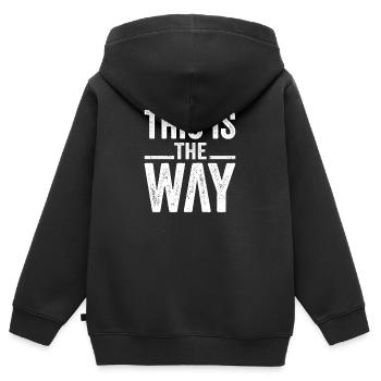 This Is The Way White - Kids Premium Organic Zip-up Hoodie - black - Back - AI Model Kid Male (0cm)