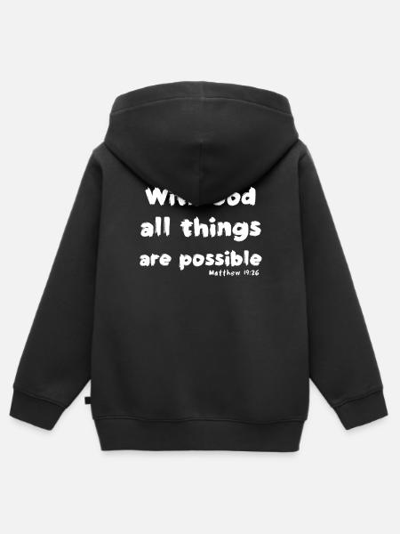 Bibelvers Bibelvers Bibelvers Bibelvers Bibelvers - Kinder Premium Organic Zip Hoodie - Schwarz