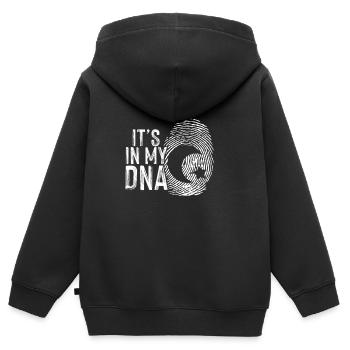 Islam In My DNA Muslim Allah Islamic Hajj Gift - Kids Premium Organic Zip-up Hoodie - black - Back - AI Model Kid Male (0cm)