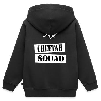 join the cheetah squad - Kids Premium Organic Zip-up Hoodie - black - Back - AI Model Kid Male (0cm)
