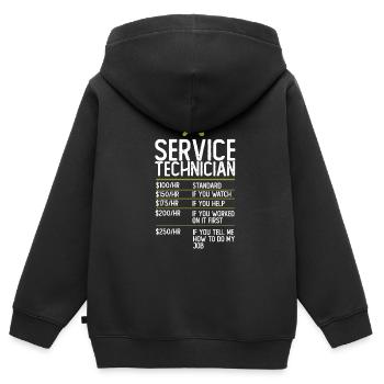 Servicetechniker Geschenk Geschenk Idee - Kinder Premium Organic Zip Hoodie - Schwarz - Hinten - AI Model Kid Male (0cm)