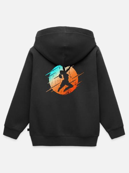 CLIMBING Extremsport Klettern - Kinder Premium Organic Zip Hoodie - Schwarz