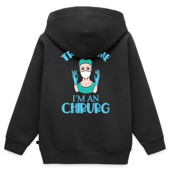 Chirurg Arzt Krankenhaus Operation Chirurgie - Kinder Premium Organic Zip Hoodie - Schwarz - Hinten - AI Model Kid Male (0cm)