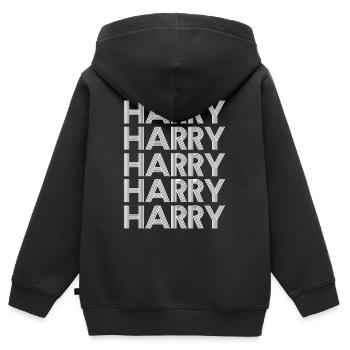 Harry Harry surnom Harry - Sweat Premium à capuche zippé enfant bio - noir - Dos - AI Model Kid Male (0cm)