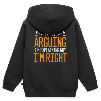 Avocat Droit Avocat Avocat - Sweat Premium à capuche zippé enfant bio - noir - Dos - AI Model Kid Male (0cm)