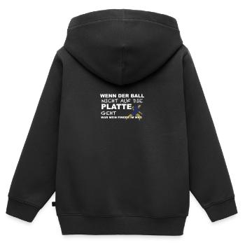 Tischtennisspruch Tischtennisspiel Finger - Kinder Premium Organic Zip Hoodie - Schwarz - Hinten - AI Model Kid Male (0cm)