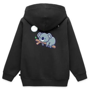 Schlafshirt Koala Pyjama schlafshirt - Kinder Premium Organic Zip Hoodie - Schwarz - Hinten - AI Model Kid Male (0cm)