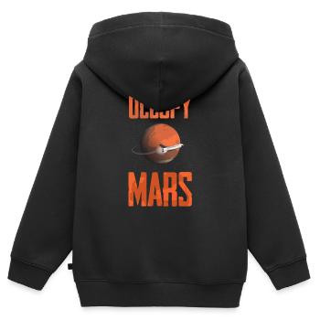 Mars - Kinder Premium Organic Zip Hoodie - Schwarz - Hinten - AI Model Kid Male (0cm)