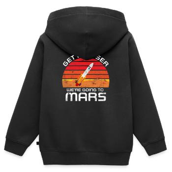 Mars - Sweat Premium à capuche zippé enfant bio - noir - Dos - AI Model Kid Male (0cm)
