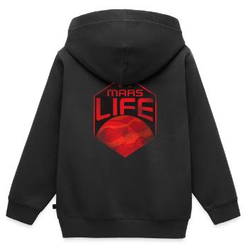 Mars - Kinder Premium Organic Zip Hoodie - Schwarz - Hinten - AI Model Kid Male (0cm)