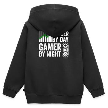 Funny Stock Exchange Day Trader Wall Street Stocks - Kinder Premium Organic Zip Hoodie - Schwarz - Hinten - AI Model Kid Male (0cm)