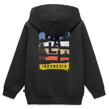 Bali - Sweat Premium à capuche zippé enfant bio - noir - Dos - AI Model Kid Male (0cm)
