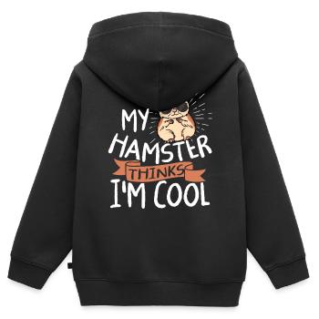 Hamster Nagetier - Kinder Premium Organic Zip Hoodie - Schwarz - Hinten - AI Model Kid Male (0cm)