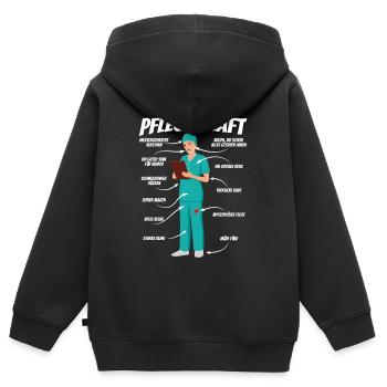 Altenpflegerin Krankenschwester Geschenkidee - Kinder Premium Organic Zip Hoodie - Schwarz - Hinten - AI Model Kid Male (0cm)
