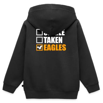 adelaar, eagle, aigle - Sweat Premium à capuche zippé enfant bio - noir - Dos - AI Model Kid Male (0cm)