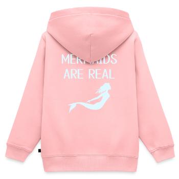 Meerjungfrauen - Kinder Premium Organic Zip Hoodie - Rosa - Hinten - AI Model Kid Female (0cm)