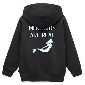 Meerjungfrauen - Kinder Premium Organic Zip Hoodie - Schwarz - Hinten - AI Model Kid Male (0cm)