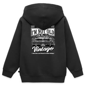 Ich bin nicht alt sondern Vintage Classic Car - Kinder Premium Organic Zip Hoodie - Schwarz - Hinten - AI Model Kid Male (0cm)