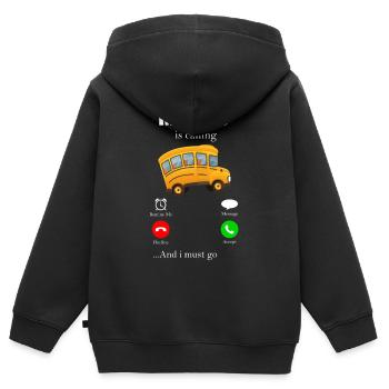 Busfahrer Omnibus Schulbus Öpnv Autobus Geschenk - Kinder Premium Organic Zip Hoodie - Schwarz - Hinten - AI Model Kid Male (0cm)