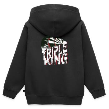 Dartboard with darts Triple King - Kids Premium Organic Zip-up Hoodie - black - Back - AI Model Kid Male (0cm)