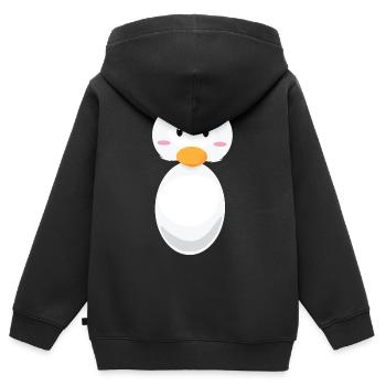 Costume de pingouin, pingouins, pingouins - Sweat Premium à capuche zippé enfant bio - noir - Dos - AI Model Kid Male (0cm)