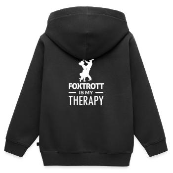 Foxtrott Tanz Therapie Tanzen Tänzerin - Kinder Premium Organic Zip Hoodie - Schwarz - Hinten - AI Model Kid Male (0cm)
