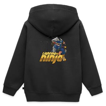 Beleuchtung Ninja Engineer Light Music Band Geschenk - Kinder Premium Organic Zip Hoodie - Schwarz - Hinten - AI Model Kid Male (0cm)