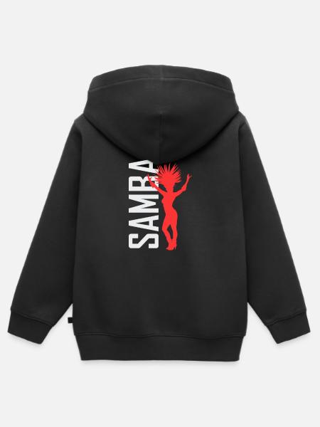 Danseur de samba Danse de salle de classe de samba - Sweat Premium à capuche zippé enfant bio - noir