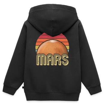 Mars - Kinder Premium Organic Zip Hoodie - Schwarz - Hinten - AI Model Kid Male (0cm)