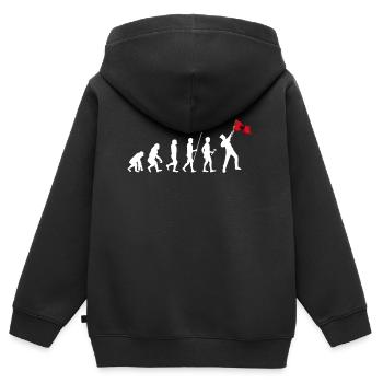 Albanien Kosovo Tirana Balkan Shqip Albaner Flagge - Kinder Premium Organic Zip Hoodie - Schwarz - Hinten - AI Model Kid Male (0cm)