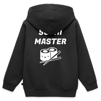 Sushi - Kinder Premium Organic Zip Hoodie - Schwarz - Hinten - AI Model Kid Male (0cm)