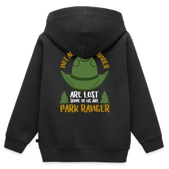 Park Ranger Wildlife Umwelt Experte - Kinder Premium Organic Zip Hoodie - Schwarz - Hinten - AI Model Kid Male (0cm)