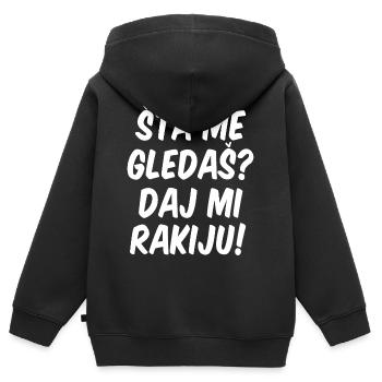 Sarajevo Jugoslawien Spruch Design Geschenk - Kinder Premium Organic Zip Hoodie - Schwarz - Hinten - AI Model Kid Male (0cm)