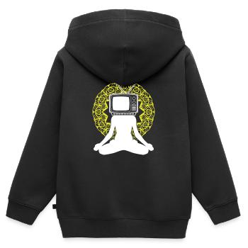 Yoga TV Fernsehen beobachten TV-Serie Film Geschenk - Kinder Premium Organic Zip Hoodie - Schwarz - Hinten - AI Model Kid Male (0cm)