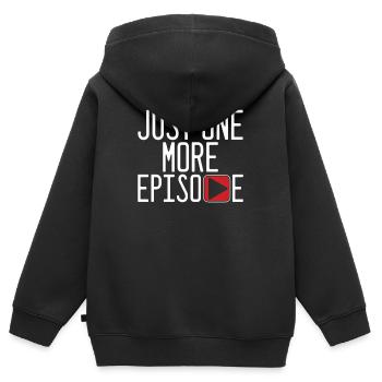Nur noch eine Episode fernsehen TV-Geschenk - Kinder Premium Organic Zip Hoodie - Schwarz - Hinten - AI Model Kid Male (0cm)