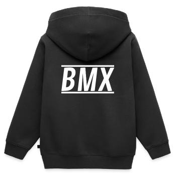 BMX bmx - Sweat Premium à capuche zippé enfant bio - noir - Dos - AI Model Kid Male (0cm)