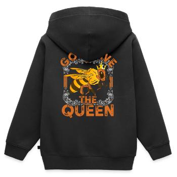 Imker - Kinder Premium Organic Zip Hoodie - Schwarz - Hinten - AI Model Kid Male (0cm)