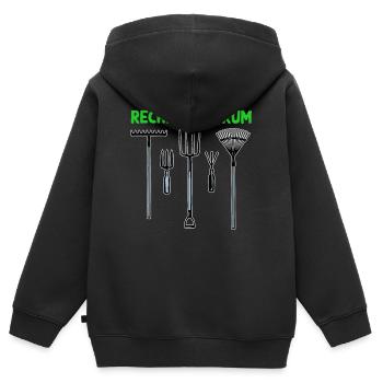 Rechenzentrum Garten Rechen Geschenk Für - Kinder Premium Organic Zip Hoodie - Schwarz - Hinten - AI Model Kid Male (0cm)