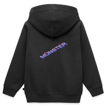 Münster - Sweat Premium à capuche zippé enfant bio - noir - Dos - AI Model Kid Male (0cm)