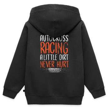 Autocross Rennen Racing Motorsport - Kinder Premium Organic Zip Hoodie - Schwarz - Hinten - AI Model Kid Male (0cm)