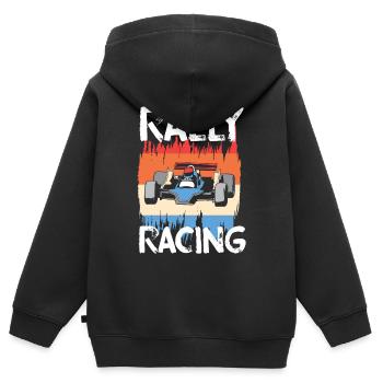Rally Racing Race Motorsport - Kids Premium Organic Zip-up Hoodie - black - Back - AI Model Kid Male (0cm)